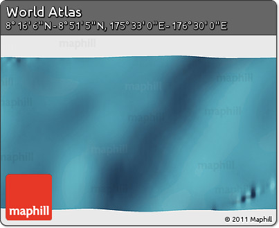 Satellite 3D Map of the Area around 8° 33' 36" N, 176° 1' 30" E