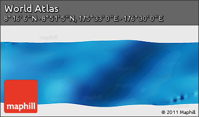 Physical Panoramic Map of the Area around 8° 33' 36" N, 176° 1' 30" E