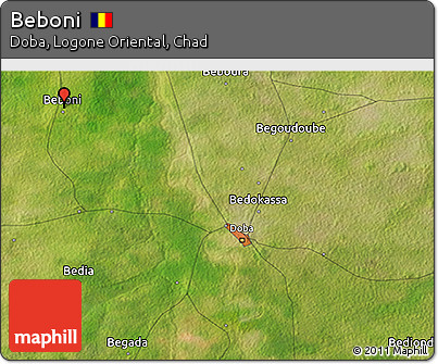 Satellite 3D Map of Beboni