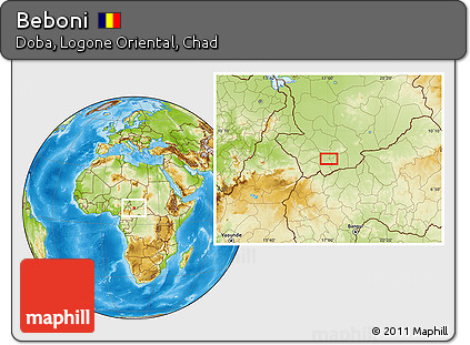Physical Location Map of Beboni