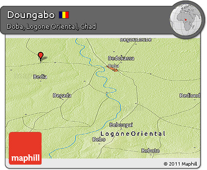 Physical Panoramic Map of Doungabo