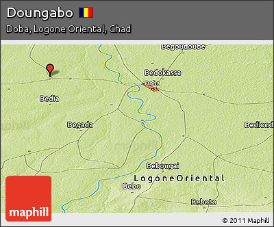 Physical Panoramic Map of Doungabo