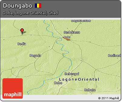 Physical Panoramic Map of Doungabo
