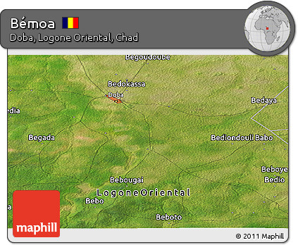 Satellite Panoramic Map of Bémoa