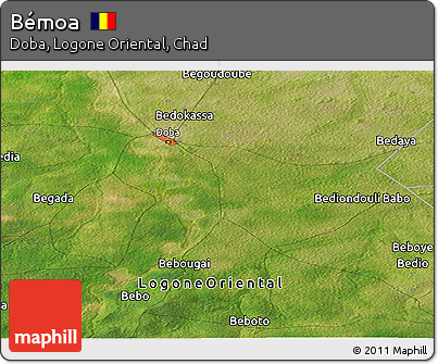 Satellite Panoramic Map of Bémoa