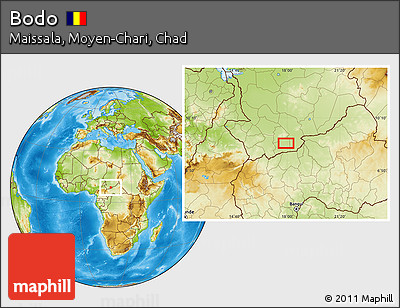 Physical Location Map of Bodo