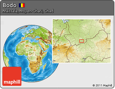 Physical Location Map of Bodo