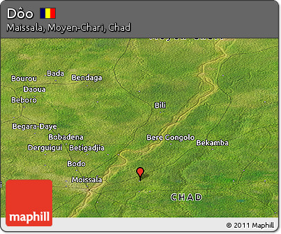 Satellite Panoramic Map of Dôo