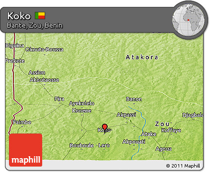 Physical Panoramic Map of Koko