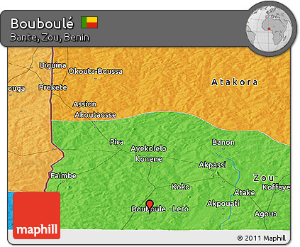 Political Panoramic Map of Bouboulé