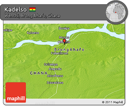 Physical Panoramic Map of Kadelso
