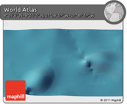 Satellite 3D Map of the Area around 8° 33' 36" N, 21° 10' 29" W