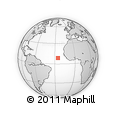 Outline Map of the Area around 8° 33' 36" N, 25° 25' 29" W, rectangular outline