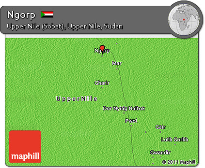 Political 3D Map of Ngorp