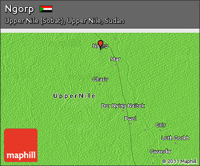 Political 3D Map of Ngorp