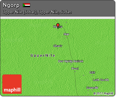 Political 3D Map of Ngorp