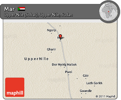 Shaded Relief 3D Map of Mar