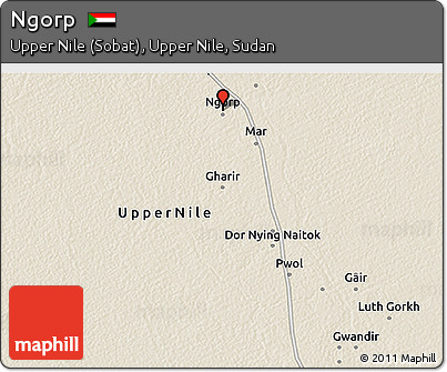 Shaded Relief 3D Map of Ngorp