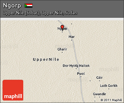 Shaded Relief 3D Map of Ngorp