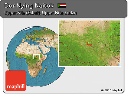 Satellite Location Map of Dor Nying Naitok