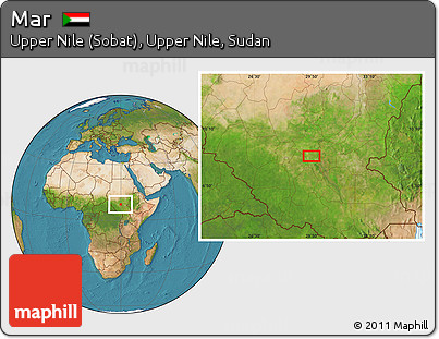 Satellite Location Map of Mar