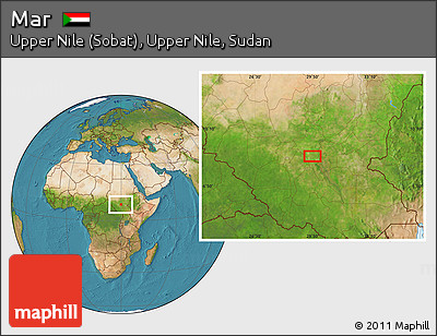Satellite Location Map of Mar