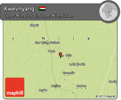 Physical Map of Kwevnyang