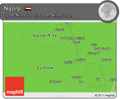 Political Panoramic Map of Ngorp
