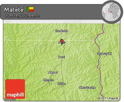 Physical 3D Map of Matèté