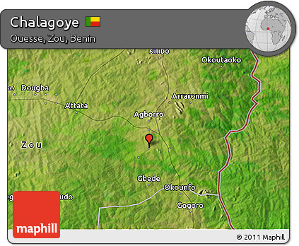 Satellite 3D Map of Chalagoye