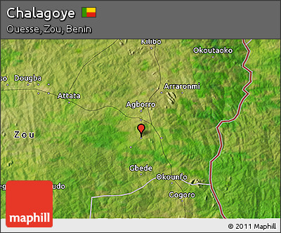 Satellite 3D Map of Chalagoye