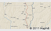 Shaded Relief 3D Map of the area around 8° 33' 36" N, 2° 37' 30" E