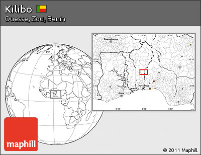 Blank Location Map of Kilibo