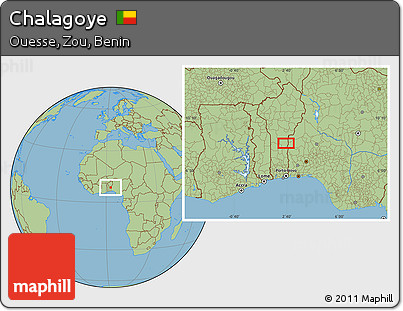 Savanna Style Location Map of Chalagoye