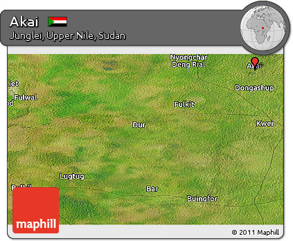 Satellite Panoramic Map of Akai