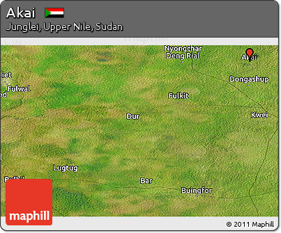 Satellite Panoramic Map of Akai