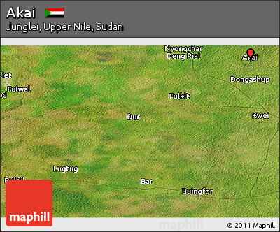 Satellite Panoramic Map of Akai