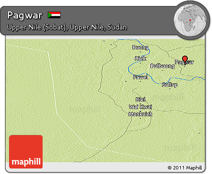 Physical Panoramic Map of Pagwar