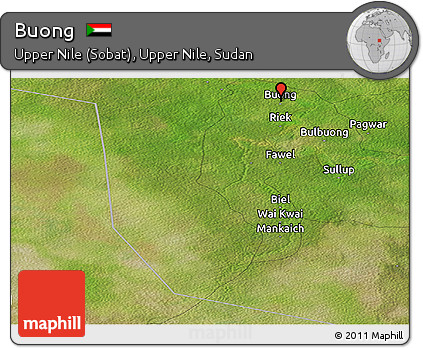 Satellite Panoramic Map of Buong