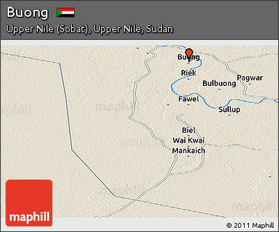 Shaded Relief Panoramic Map of Buong