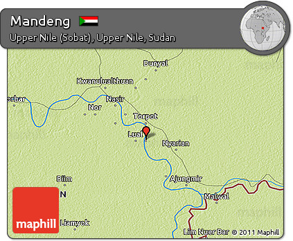 Physical 3D Map of Mandeng