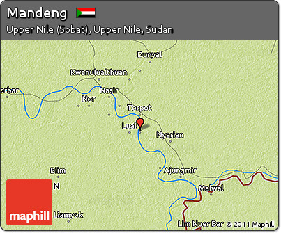 Physical 3D Map of Mandeng