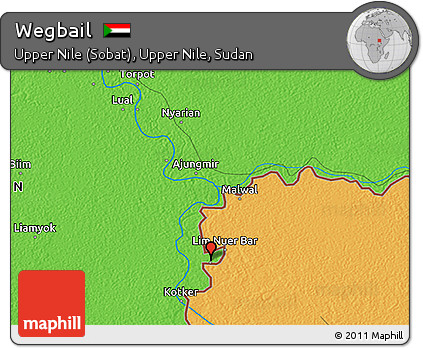 Political 3D Map of Wegbail