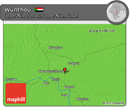 Political 3D Map of Wunthou
