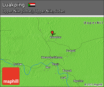 Political 3D Map of Luakping