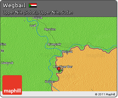 Political 3D Map of Wegbail