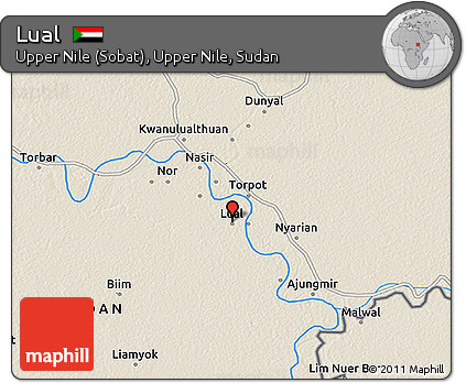 Shaded Relief 3D Map of Lual