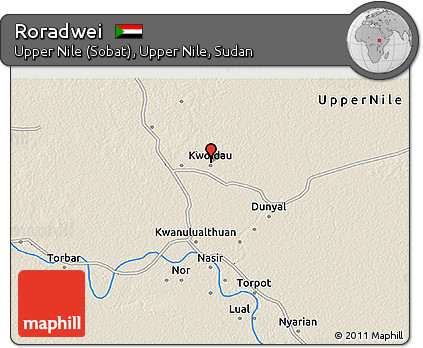 Shaded Relief 3D Map of Roradwei