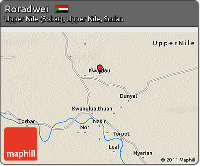 Shaded Relief 3D Map of Roradwei