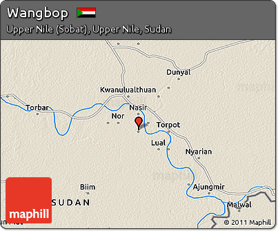 Shaded Relief 3D Map of Wangbop